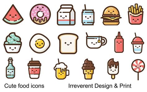 Cute Food Stickers Perfect for Planners Bujo Kids Fun and - Etsy Denmark