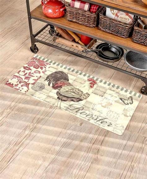 French Country Rooster Kitchen Runner Barn Farm Butterfly Floral Kitchen Rug | eBay