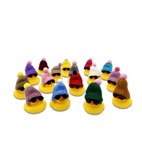 Mini Rubber Duck Bath Toys With Removable Coloured Hat And Sunglasses – Wearenotashop