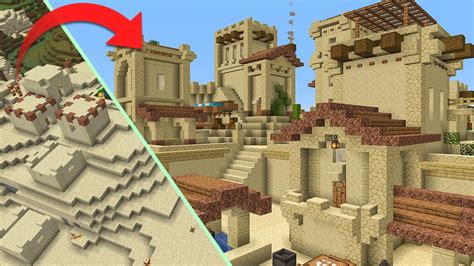 Transforming a Desert Village in Minecraft - YouTube