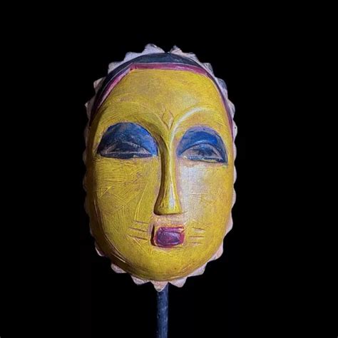 CARVED YAURE GURO Mask Liberia mask Traditional masque vintage art tribal-8643 $79.15 - PicClick
