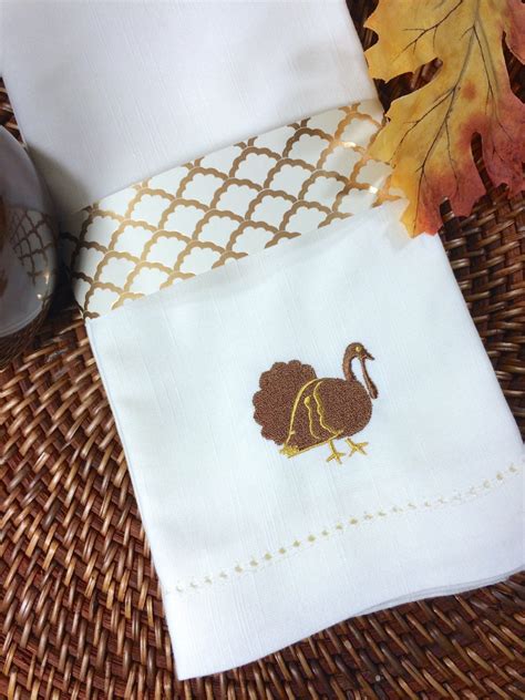 Thanksgiving Turkey Cloth Napkins set of 4 turkey napkins