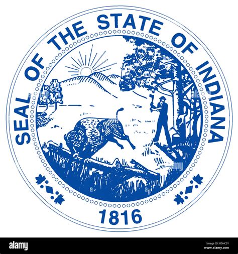 The great seal of the state of Indiana Stock Photo - Alamy