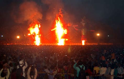 Varanasi View: Ravan Vadh marks Dussehra celebrations at DLW ground in Varanasi