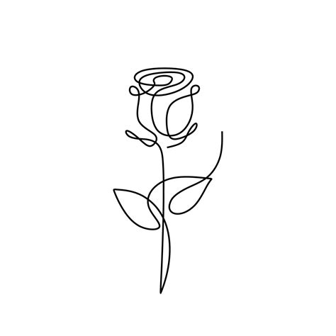 Rose Line Art Flower Line Art Rose Line Art Roses Dra - vrogue.co