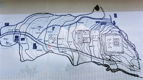 Map of the terraces of Candi Ijo, Groyokan, Sambirejo, Prambanan, Sleman, D.I. Yogyakarta ...