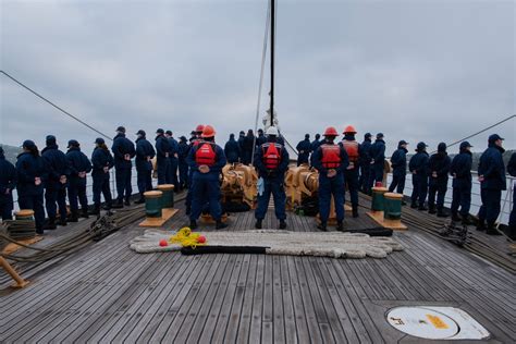 DVIDS - Images - USCGC Eagle crew members render honors to Oscarsborg Fortress in Norway [Image ...