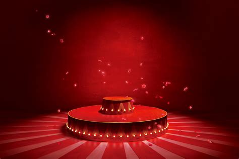 Delicate Petals Red Circus Stage Lighting Background, Petal, Refinement, Red Background Image ...