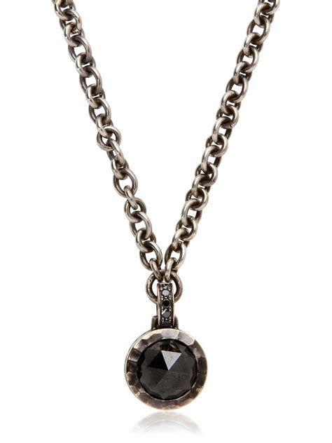 Lyst - Bonato Milano 1960 Black Diamond Necklace in Black for Men