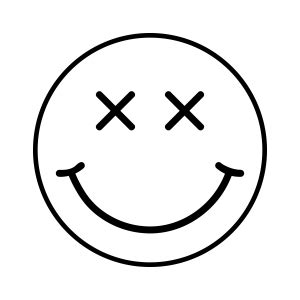 Cross Smiley Face Emoji SVG, Crossed Eyes SVG Clipart | PremiumSVG