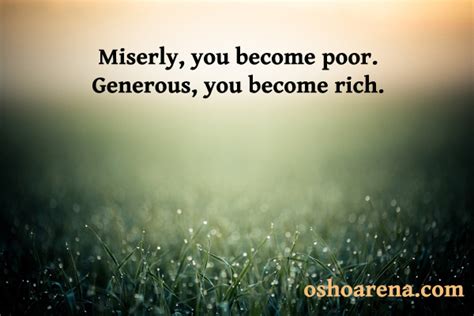 Miserly Or Generous - Osho Arena