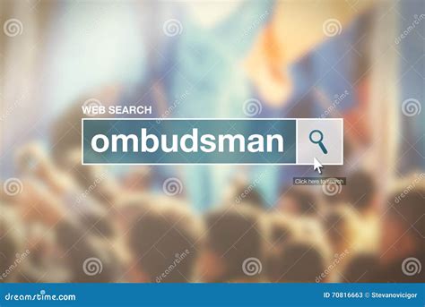 Web Search Bar Glossary Term - Ombudsman Stock Illustration ...