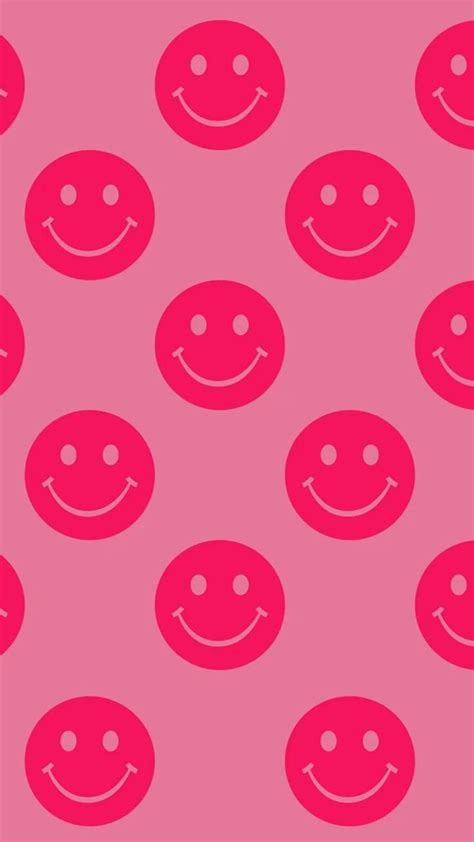 Smiley Faces Pattern for Preppy iPhone Wallpaper