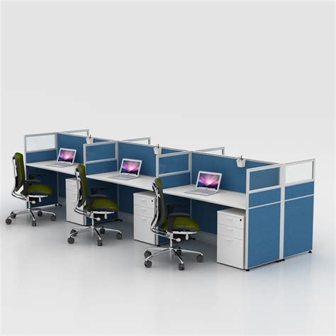 Aluminium Frame Call Center Cubicles Office Desk Modern - XINDA CLOVER