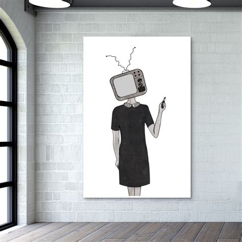 TV Head Wall Art| Buy High-Quality Posters and Framed Posters Online ...