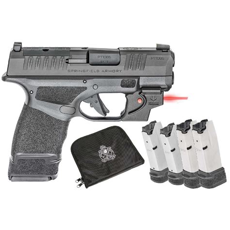 Springfield Hellcat OSP 9mm Micro-Compact Optics Ready Pistol with Five Magazines and Viridian ...