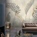 Gold Palm Leaf Wallpaper Tropical Leaves Wall Mural, Distressed Texture Peel and Stick Wallpaper ...