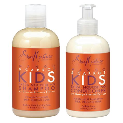 Shea Moisture Mango & Carrot Kids Shampoo and Conditioner Set by Shea ...