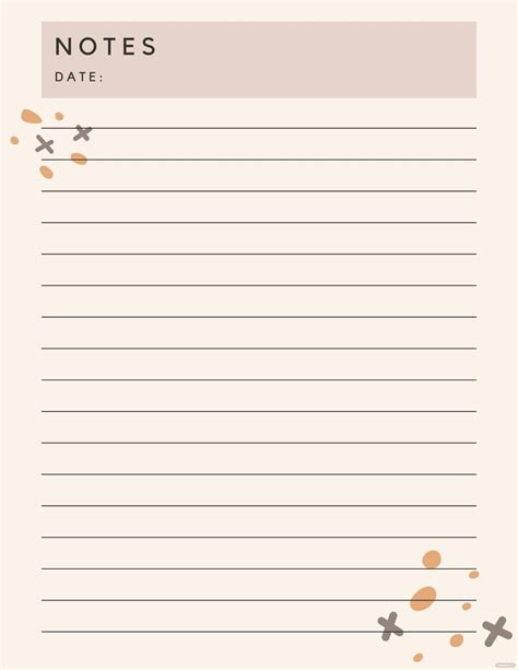 Note-Taking Paper Template in Illustrator, Word, Pages, PSD, PDF, Google Docs - Download ...