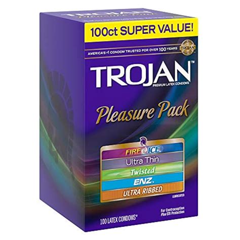 Trojan Pleasure Pack Lubricated Condoms 100ct variety pack | eBay