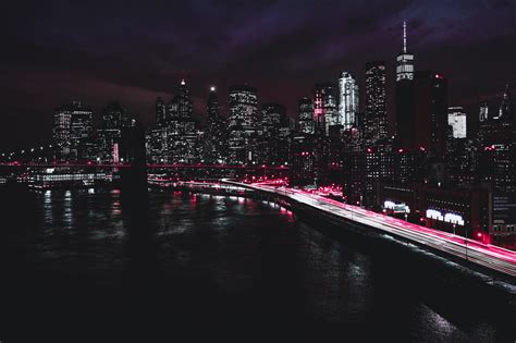 Masaüstü : New York, Amerika Birleşik Devletleri, gece, gökdelenler ...