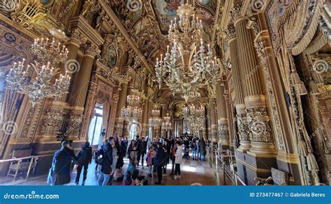 Interior View of the Opera Garnier, in Paris, France. Editorial ...