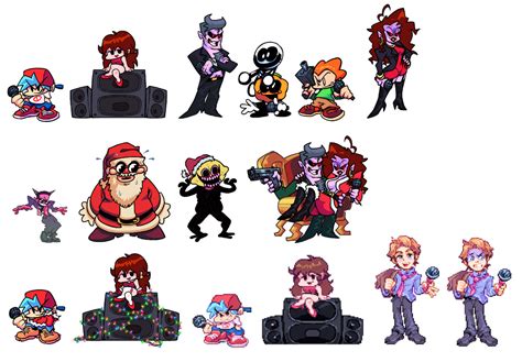 Friday Night Funkin' Characters Resized by Abbysek on DeviantArt