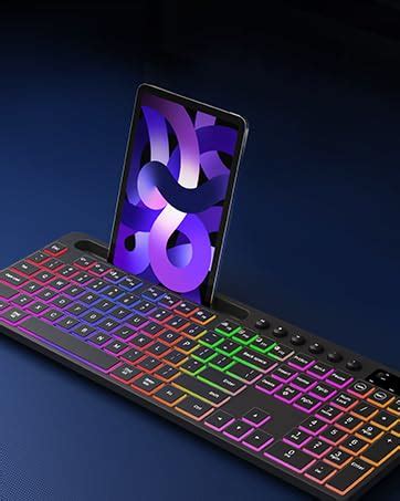 Amazon.com: Wireless Keyboard and Mouse Combo with Backlit - Soueto Full Size Ergonomic Keyboard ...