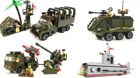 Building LEGO military sets - Enlighten 811 Carry Truck, 812 Roсket ...