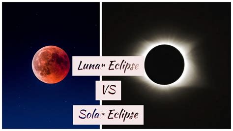 Solar Eclipse vs Lunar eclipse|difference between solar and lunar ...