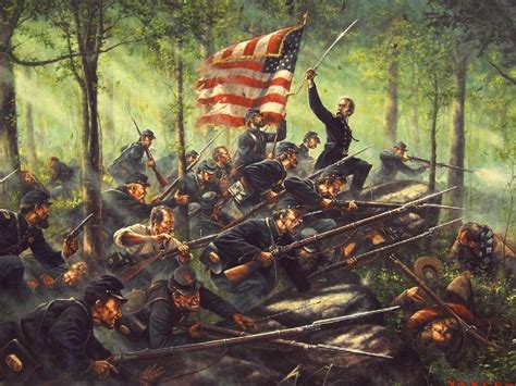 the American Civil War -- war campaign Gettysburg day 2