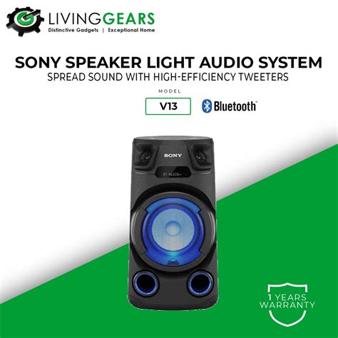 Sony MHC-V13 High Power Audio System / Portable Audio System Bluetooth ...