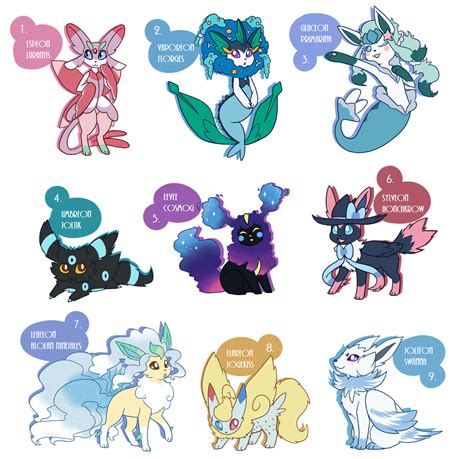 Eeveelicious Fusion Adopts (CLOSED) by Lilliepup on DeviantArt