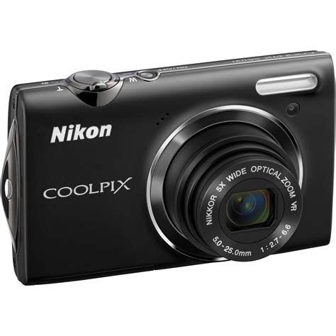 Nikon CoolPix S5100 Compact Digital Camera (Black) 26222 B&H