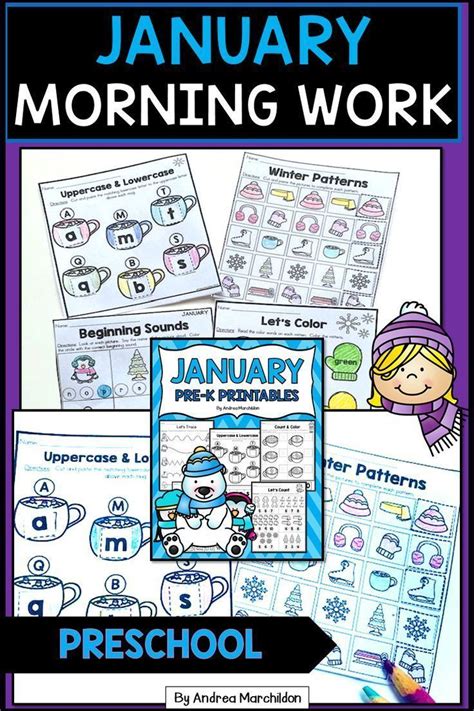 January Morning Work for Preschool is a great way to begin your day! Use these printable ...