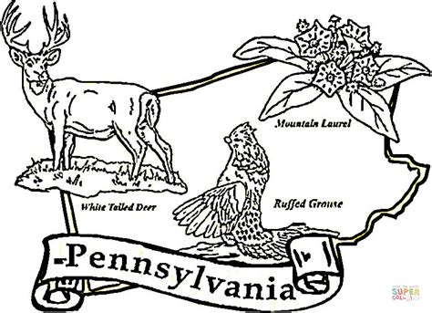 Pennsylvania state coloring page | Free Printable Coloring Pages