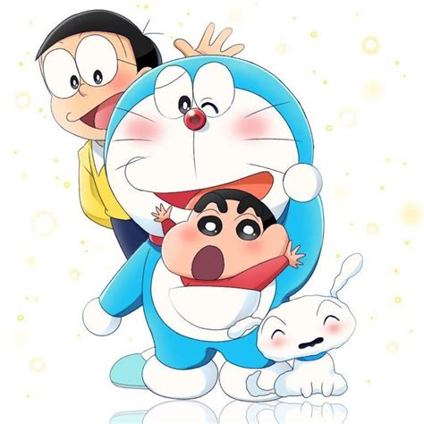 Cute Shinchan And Doraemon Photo - allwallpaper in 2021 | Cute cartoon drawings, Doremon cartoon ...