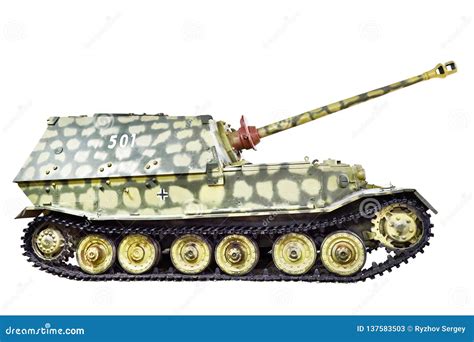 German Heavy Tank Destroyer Ferdinand Isolated Stock Image - Image of ...