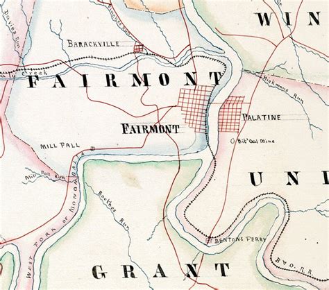 1889 Map of Marion County West Virginia - Etsy