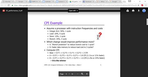 Cpi Formula In Computer Architecture - Performance : As folks say ...