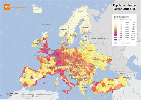 Population Density of Europe 2010/2011 [2480x1748] : MapPorn