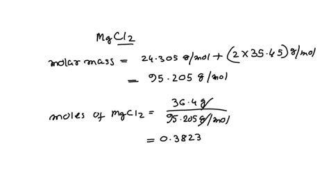 SOLVED: How many formula units make up 36.4 g of magnesium chloride ...