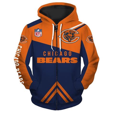 Men's Chicago Bears Hoodies Pullover - RobinPlaceFabrics