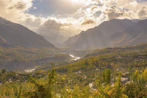 Autumn Season of Hunza Valley Stock Photo - Image of pakistan, aerial: 151908994