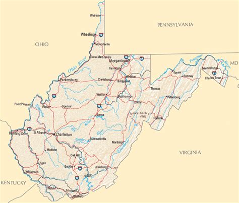 West Virginia Map | Map of West Virginia