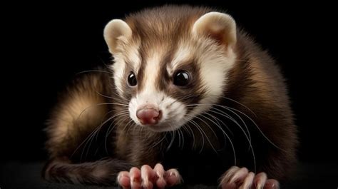 Premium AI Image | Furry and playful ferret AI generated