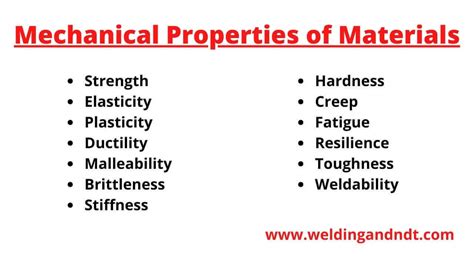 Mechanical Properties of Materials | Welding & NDT