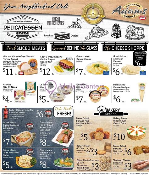 Adams hometown market Weekly ad valid from 12/26/2022 to 12/29/2022 - MallsCenters