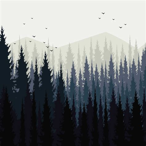 Abstract Forest Landscape 181746 Vector Art at Vecteezy