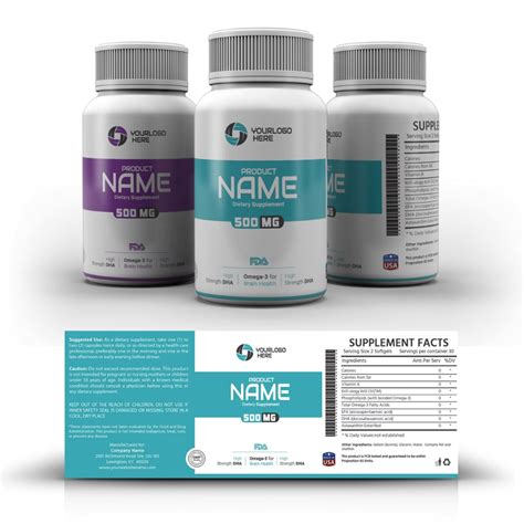 Supplement Label Template Yupidesigns For Dietary Supplement Label Template - 10+ Professional ...
